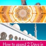 2 Days in Abu Dhabi? An Abu Dhabi Itinerary to spend 48 Hours in the capital of UAE including mosque, Ferrari World and desert safari. Spend the perfect weekend in Abu Dhabi. #abudhabi #uae #abudhabilayover #desertsafari #visitabudhabi #mosque #48hours #2days #citytravel
