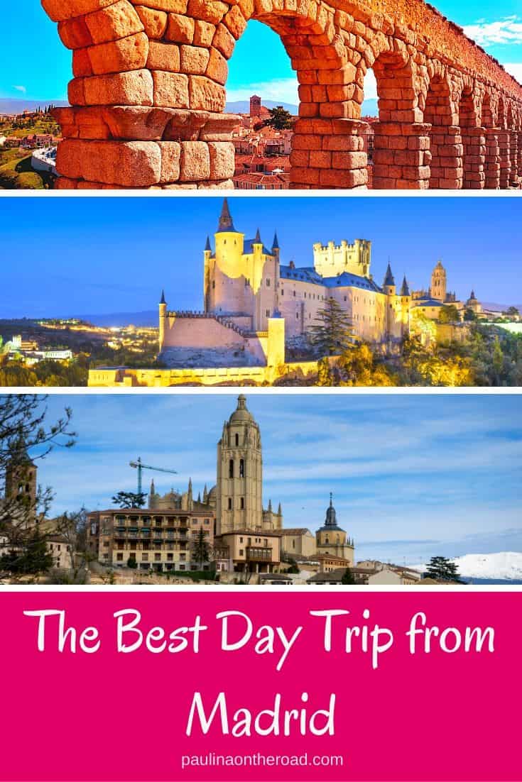 What's the best day trip from Madrid? Segovia! Read how to get from Madrid to Segovia and explore the Segovia acqueduct, the castle and the best Spanish food to eat in Segovia. #segovia #visitspain #daytrip #daytripsfrommadrid #madridblog #spainblog #travelspain #spain #europetravel #europecities #europecastles #segociaacqueduct