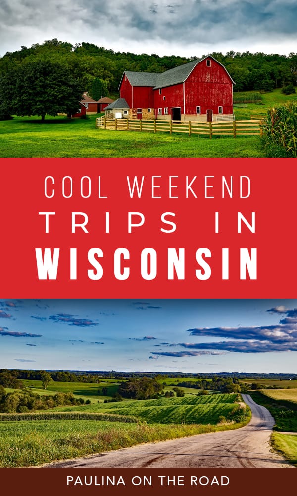 Discover the Best Weekend Trips in Wisconsin. Including day trips from Milwaukee and Madison. Read on where to go on a weekend getaway in Wisconsin for hiking, lake cabins, outdoor fun. But also lovely city trips and lake side trips to Wisconsin Dells. Find information on where to stay and where to eat during your weekend excursion in Wisconsin. #wisconsin #midwest #weekendtripswisconsin #getawaywisconsin