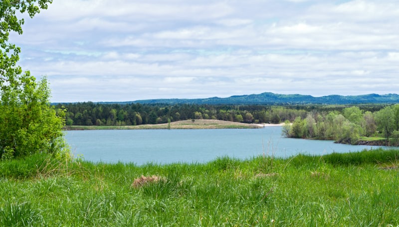 best lakes in wisconsin for swimming, view over wazee lake