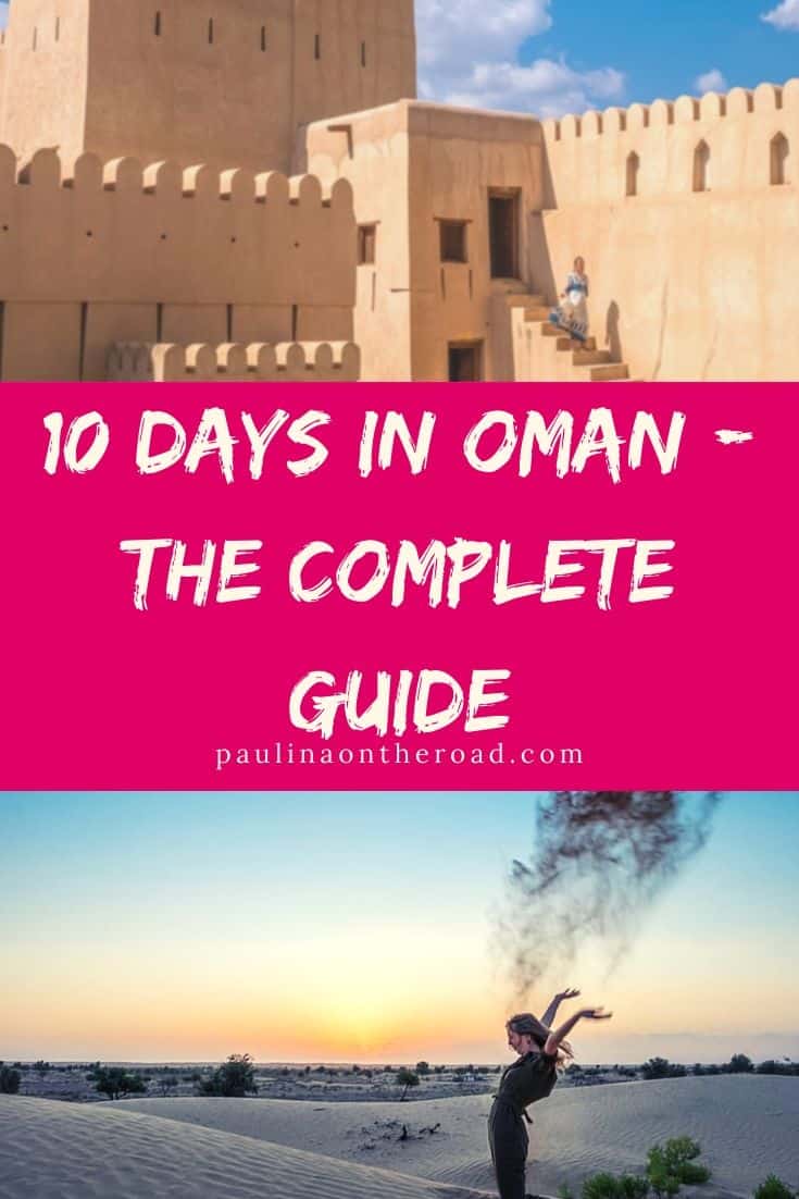 Wondering what to do in Oman? A complete Oman itinerary if you're planning to spend 10 days in Oman incl hotels in Oman, hiking, Wadi Shab, deserts and forts. #muscat, #nizwa #oman #omanitinerary #wadi #middleeast #roadtrip #omanmuscat