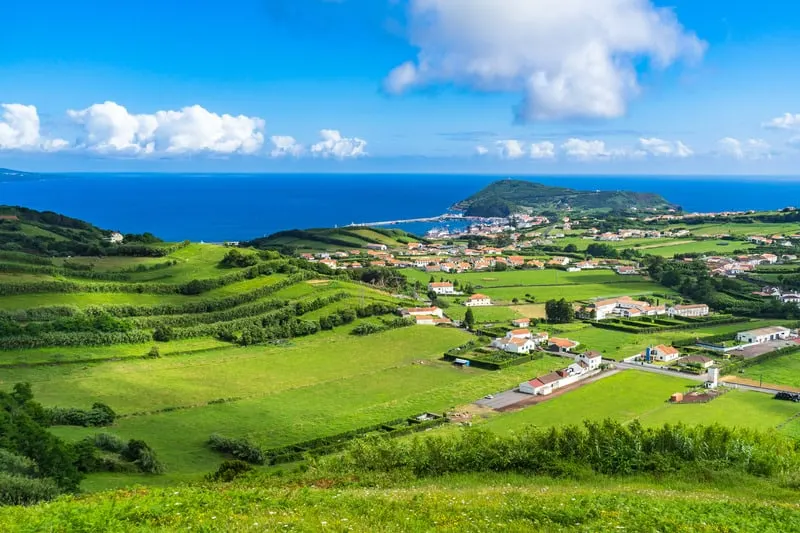 hiking in azores, a landscape of faial island