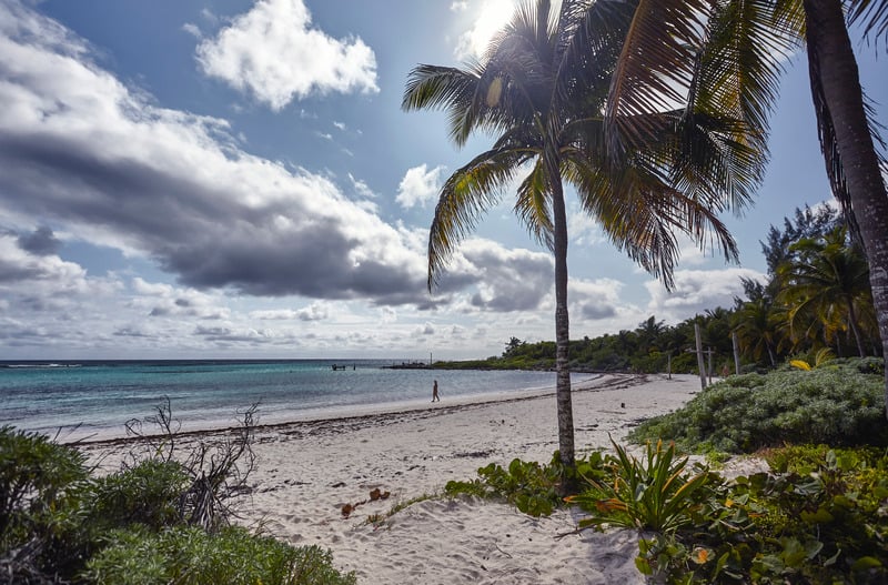best beaches in riviera maya, palm trees,, xpu-ha beach, hotels, resorts