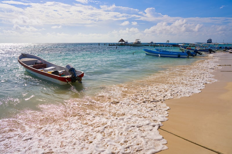 best beaches in riviera maya, palm trees,, puerto morelos beach, hotels, resorts