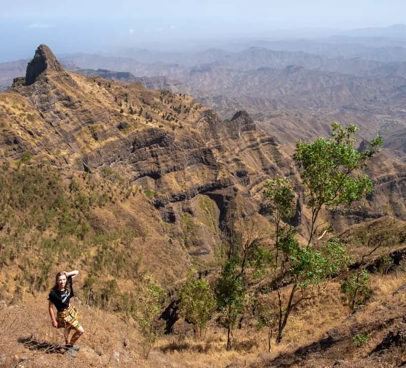 Hiking in serra malagueta, cap verde, cabo verde, santiago island