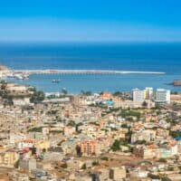 View of Praia city in Santiago - Capital of Cape Verde Islands - Cabo Verde