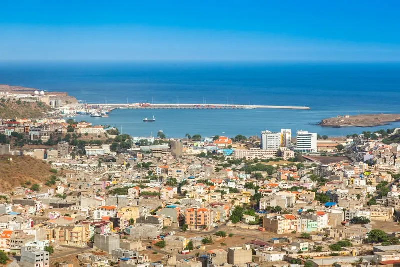 View of Praia city in Santiago - Capital of Cape Verde Islands - Cabo Verde