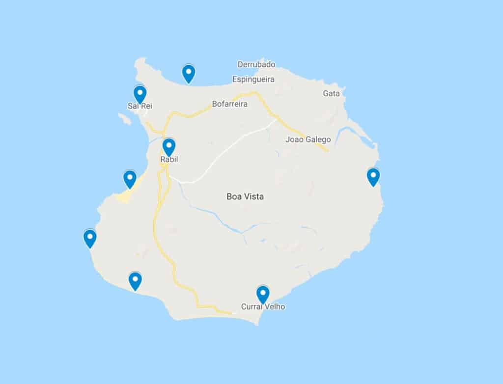 map boa vista cape verde