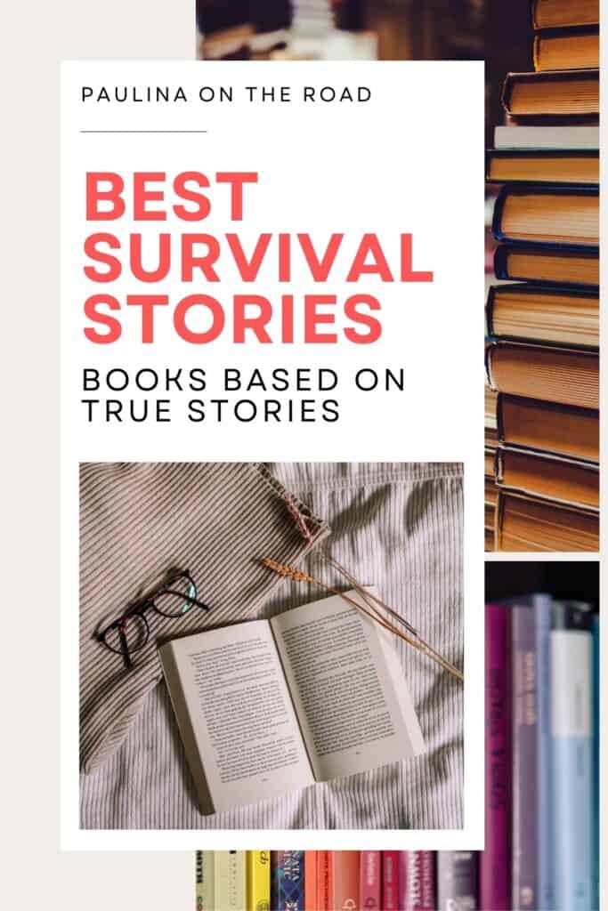 survival stories books Three pictures with books but top picture has an open book
