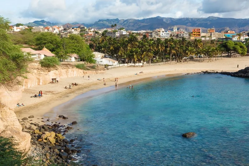 santiago island beach cabo verde