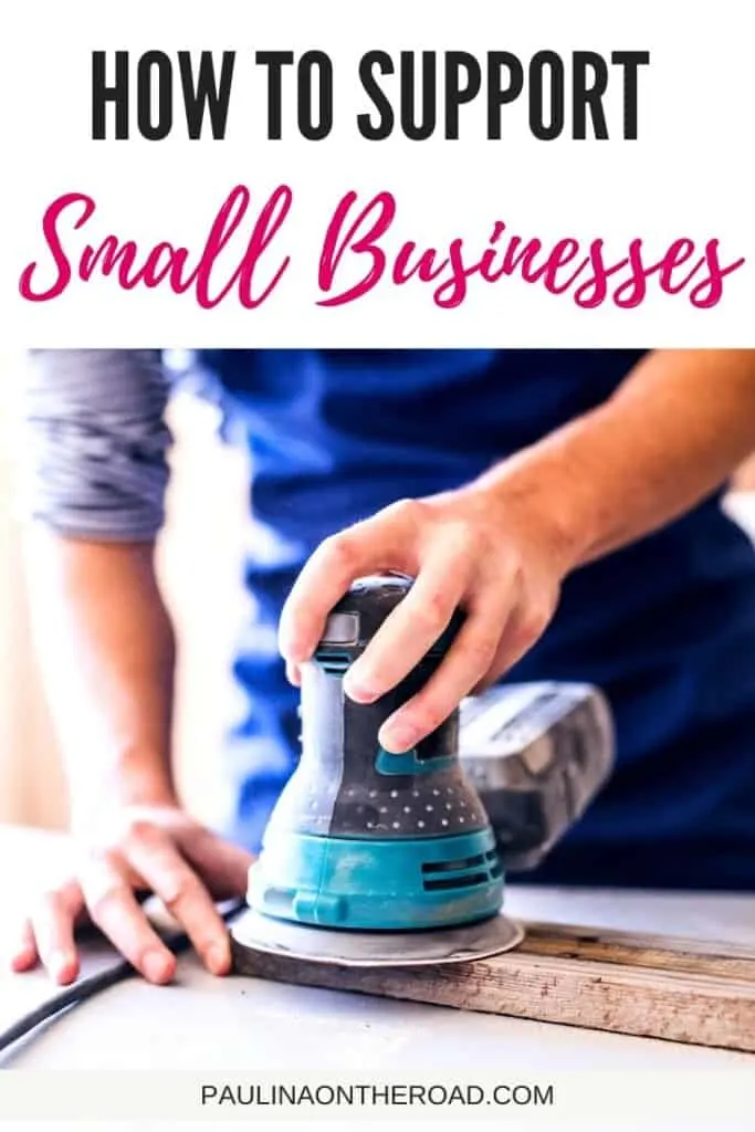 Wondering how to support small business from home? A list with creative ideas on how to support small business for free. What's your favorite wy to help small business from home? #smallbusiness #friendsbusiness #supportsmallbusiness #supportsmallentrepreneurs #helpsmallbusiness #sustainabletravel #smallbusinessquotes