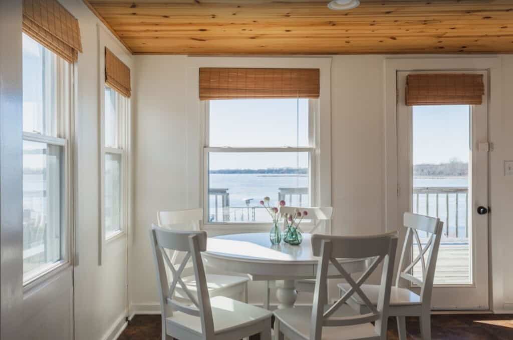 Romantic Cabins in madison, View from lakeside master bedroom balcony