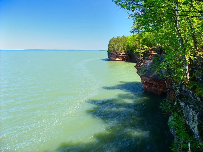 what to do in apostle islands wisconsin, Side view of one Island 