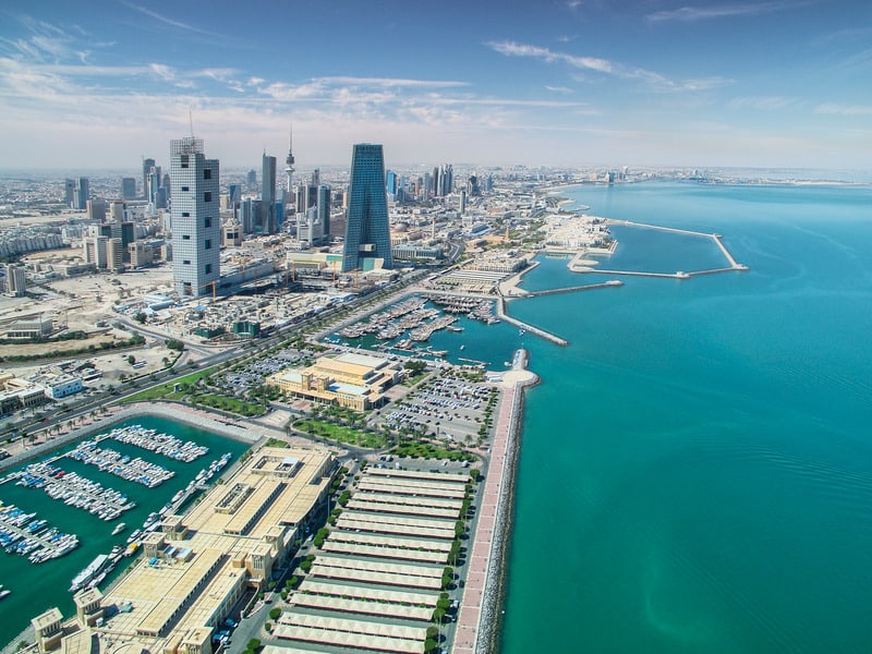 Beautiful Kuwait, middle east, aerial view
