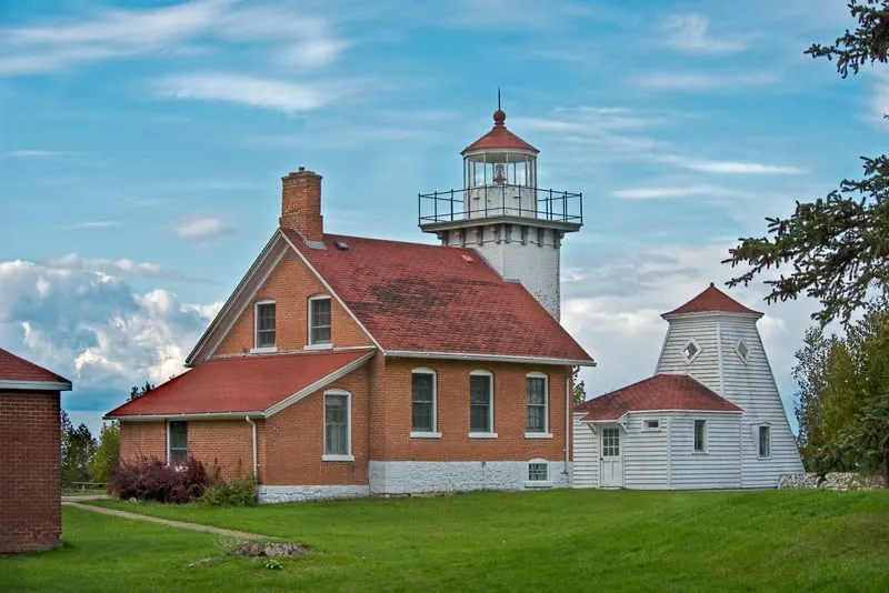 Best Things to do in Door County for couples, view of Eagle Bluff Lighthouse located in Peninsula State Park
