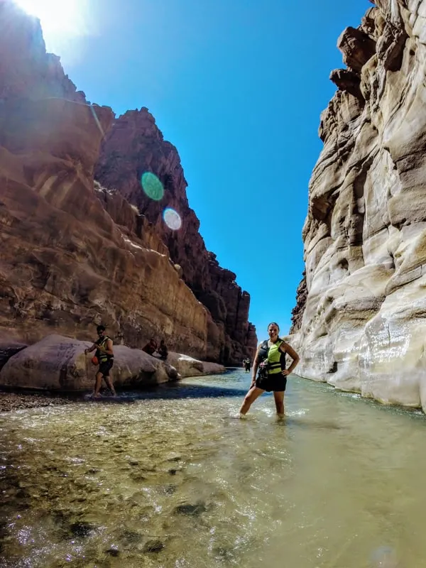 hiking wadi mujib trail, best treks in jordan