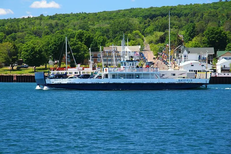 fun things to do in Madeline Islan Wisconsin, Ferry on the shores of Madeline Island