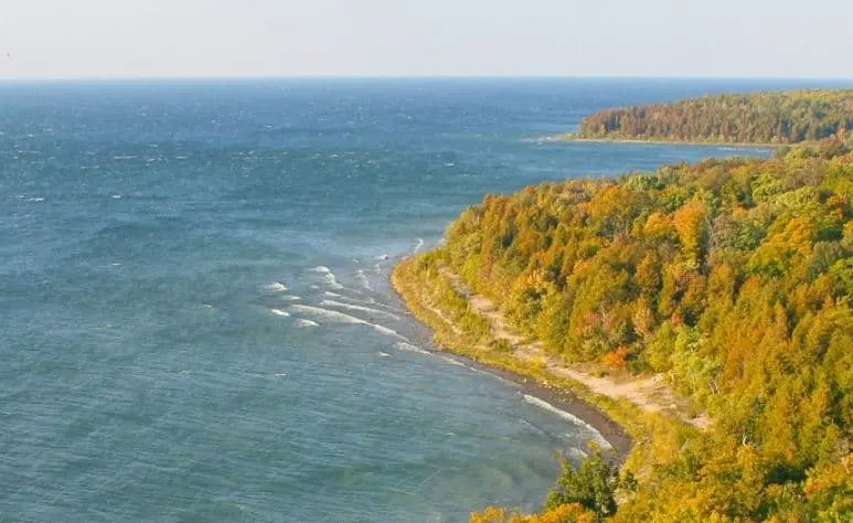 Cool Things to do in Door County, WI, aerial view of Peninsula State Park