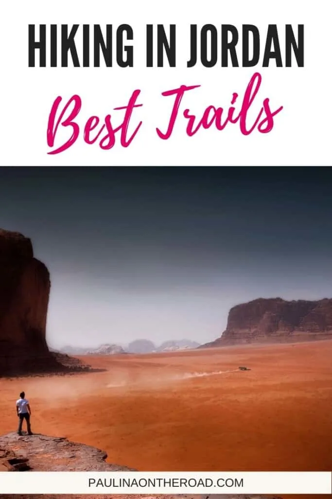 Are you planning to go hiking in Jordan? I got you covered with this travel guide with the best hiking trails in Jordan, Middle East. The Middle East might not be the first hiking travel destination in your mind, however Jordan boasts numerous walking trails that make it a great place to visit for hiking holidays. This hiking guide incl. Petra hiking trail, Wadi Mujib trail and some hidden gems. #jordan #hikinginjordan #jordanhikingtrails #jordantrail #walkingjordan #middleasttravel #middleeasthiking