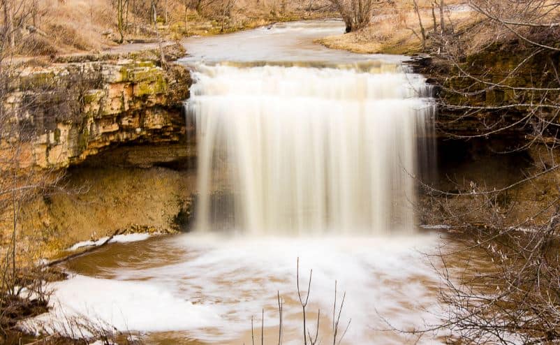 Cool things to do in Green Bay, view of Waterfall Brown County WI Fonferek’s Glen