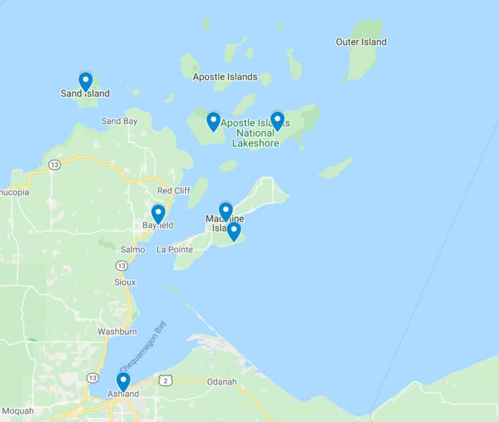 apostle island map