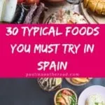 Are you wondering what to eat in Spain? Find a selection with the best food to try in Spain and dishes that you must eat when traveling to Spain. This post is categorized into the different areas of Spain so you'll learn about traditional dishes from Southern Spain and what to at in Barcelona etc. The best is that this Spanish food post comes with authentic Spanish recipes to cook Spanish cuisine at home! #whattoeatinspain #spainfood #spanishfood #traditionalfoodspain #spanishrecipes #authenticfood