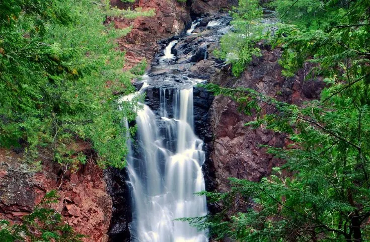 Best Waterfalls in Northern Wisconsin, Brownstone Falls, Mellen