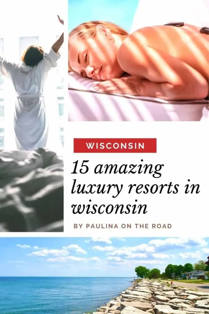 Are you looking for gorgeous resorts in Wisconsin? A selection of the most amazing luxury resorts in Wisconsin incl. lakeside resorts, Wisconsin Dells resorts, amazing Door County lodging resorts and spa resorts in Wisconsin. No matter whether you are looking for luxury accommodation in North or Southern Wisconsin, this list will fulfill your sweetest resort dreams. From luxury homes and gorgeous spa resorts, you're covered! #wisconsin #resortswisconsin #lodgingwisconsin #resortswisconsindells