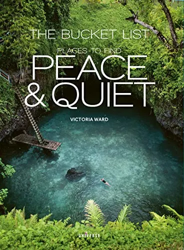 Nature coffee table books, book cover showing secluded pool of water amidst trees and rocks with man-made wooden ladder and person swimming in the middle