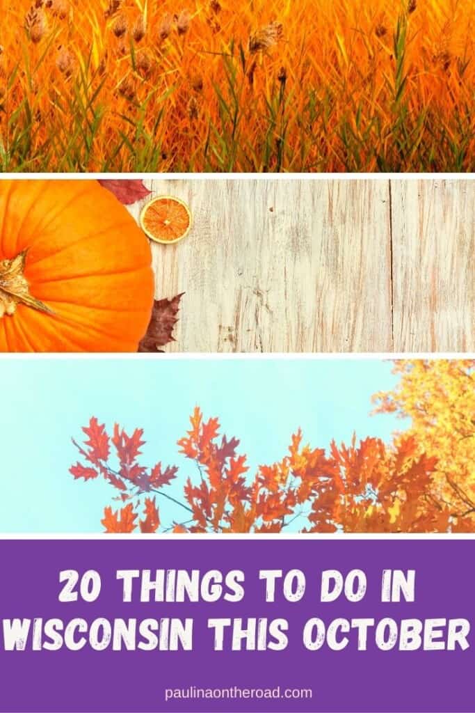 pin with fall foliage for things to do in wisconsin in october