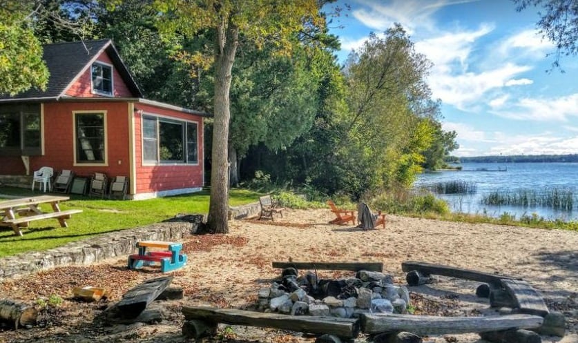 Door county cabin in the woods, lake View of Waterfront Home for All-Seasons  – Sturgeon Bay, Door County