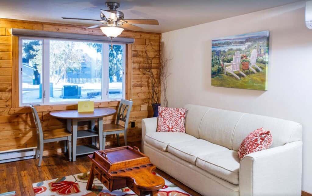 interior of one of the best pet-friendly cabins in Door County