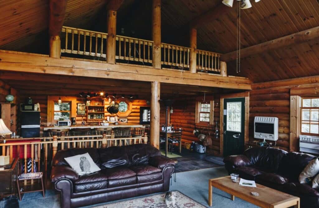 driftless log cabin in souterhn wisconsin