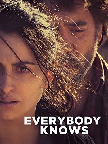 Enjoy these movies filmed in spain on netflix, movie poster for Everybody Knows with two people's faces as they stand one behind the other in the wind