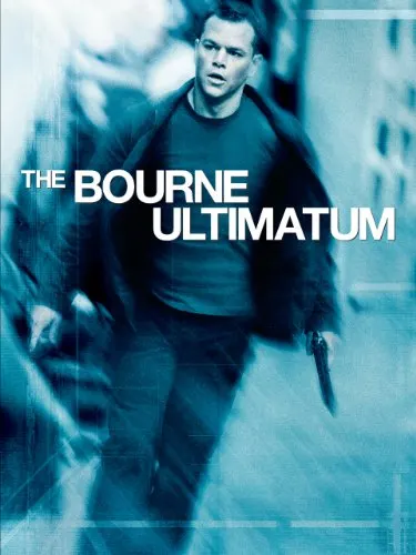 Enjoy some of the most thrilling movies filmed in spain on Netflix, movie poster for The Bourne Ultimatum with man holding gun walking down a street