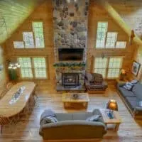 log cabin at one of the best wisconsin cabin resorts on a lake