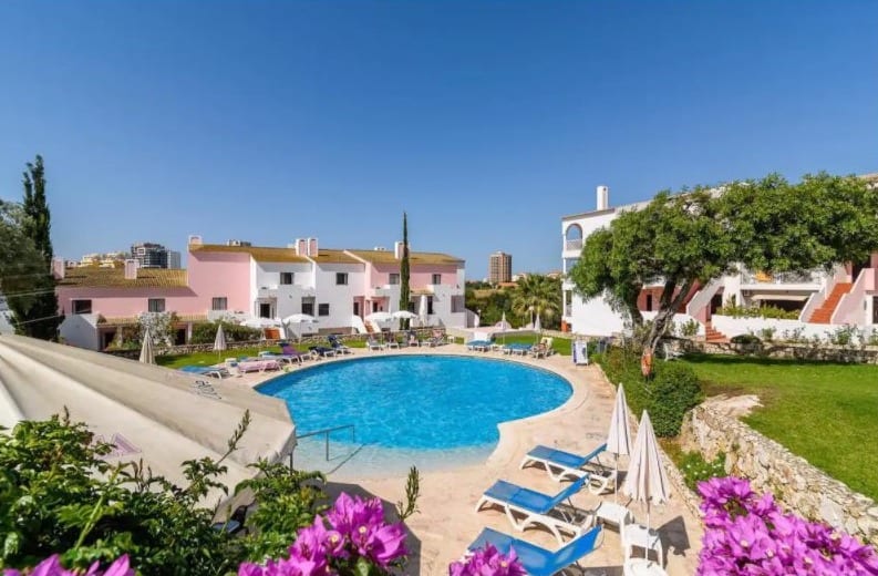 Best Algarve Airbnb for Solo Travelers, Pool side view of BeHappy Paradise