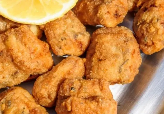 Spanish traditional christmas food, View of Marinated Cazon Fish with lemon slice