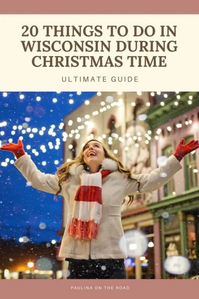 Wondering how to spend Christmas in Wisconsin? This is the ultimate guide with things to do in Wisconsin at Christmas Time including the best Christmas Towns in Wisconsin, such as Christmas in Cedarburg which has one of the best Christmas Lights Festivals in Wisconsin or plan a getaway to Christmas Mountain Village, Wisconsin. When looking for a Wisconsin Christmas vacation, you'll find plenty of inspiration for Wisconsin Christmas Cabins. #Wisconsin #wisconsinwinter #wisconsinchristmas #usachristmas