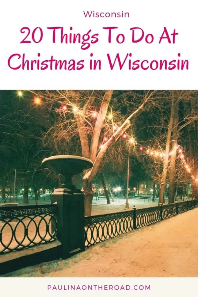 Wondering how to spend Christmas in Wisconsin? This is the ultimate guide with things to do in Wisconsin at Christmas Time including the best Christmas Towns in Wisconsin, such as Christmas in Cedarburg which has one of the best Christmas Lights Festivals in Wisconsin or plan a getaway to Christmas Mountain Village, Wisconsin. When looking for a Wisconsin Christmas vacation, you'll find plenty of inspiration for Wisconsin Christmas Cabins. #Wisconsin #wisconsinwinter #wisconsinchristmas #usachristmas