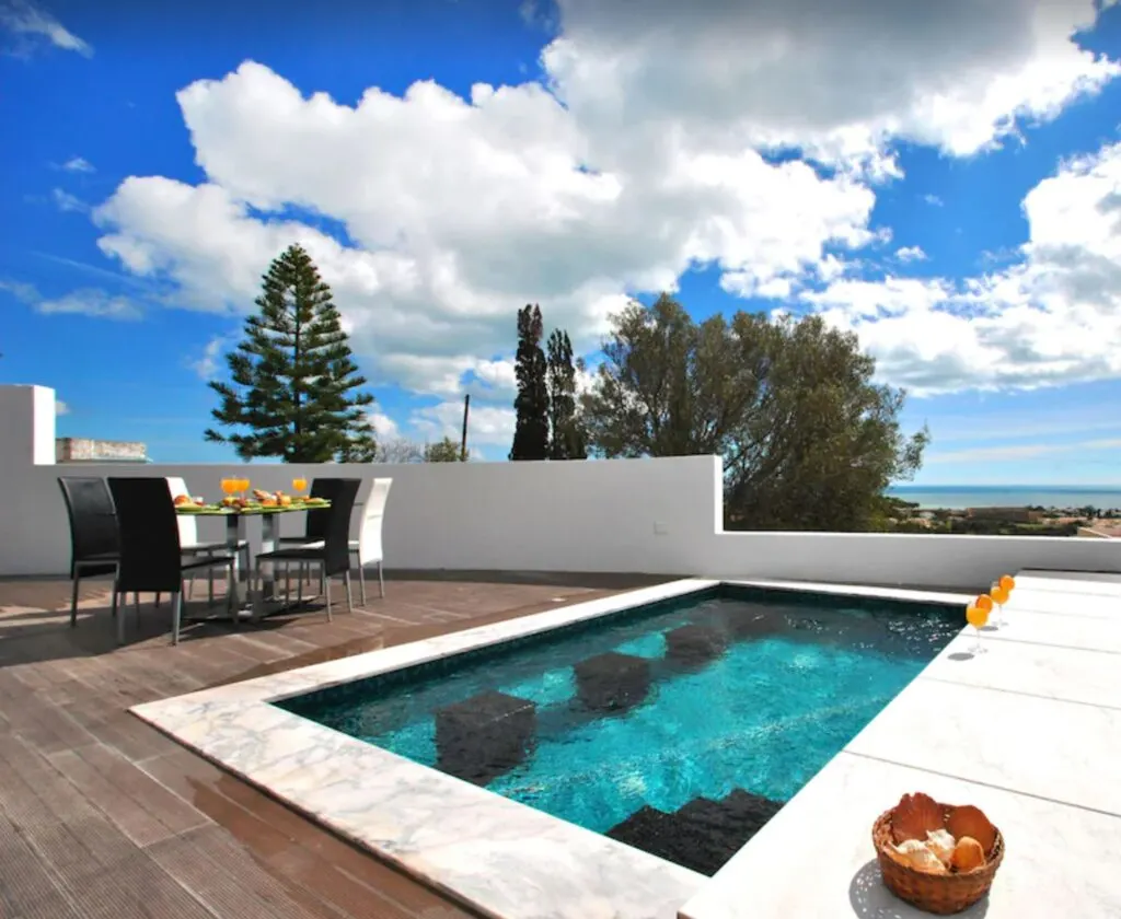 panoramic pool at one of the most unique places to stay in Algarve