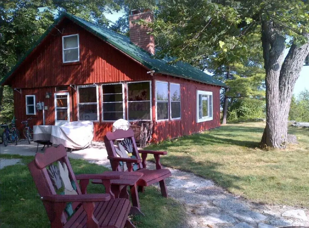 swedish waterfront cabin door county