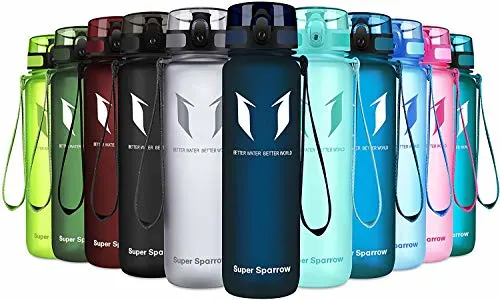 top national park gifts, selection of different colored water bottles in triangle formation