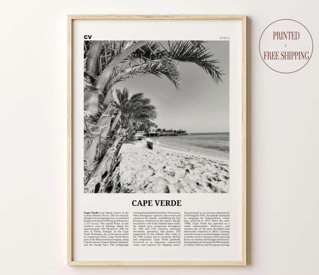 cape verde black and white print - 35+ Cool Cape Verde Souvenirs for Cape Verde Shopping