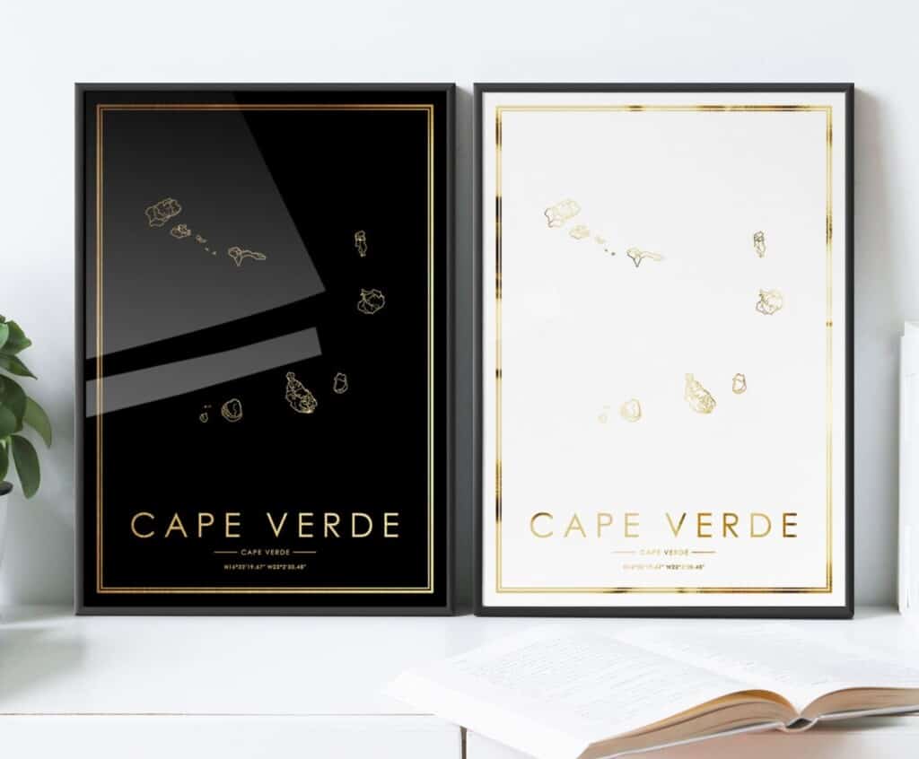 cape verde road map print - 35+ Cool Cape Verde Souvenirs for Cape Verde Shopping