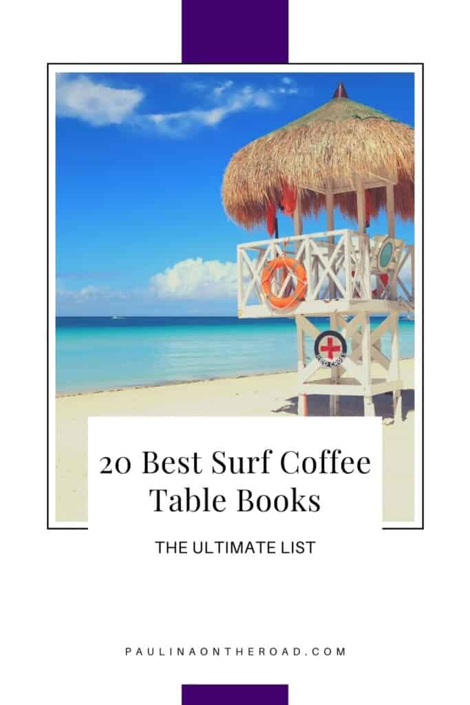 Are you looking for the best surf coffee table books? This is a handpicked selection of surfing coffee table books including coffee table books about surf shacks, waves, and ocean vibes. If you are looking for great surfers' interior design, you'll love this curated list. It's also a must for any surf coffee interior and gives inspiration for surfers tables and design. It's also great for surf coffee bars to style their interior. Let's design your surf interior! #surfcoffeetablebooks #surfdesign