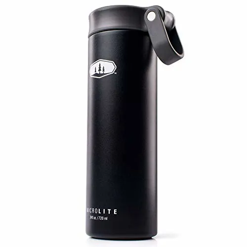 Best lightweight water bottle for hiking; Black water bottle with clip lid