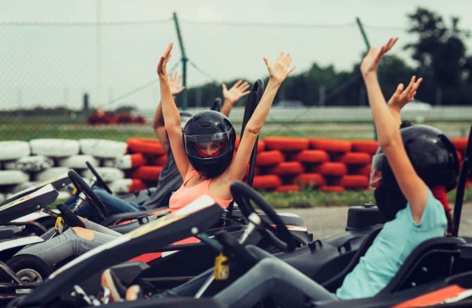 The best outdoor activities in Tenerife, girls having fun while go karting