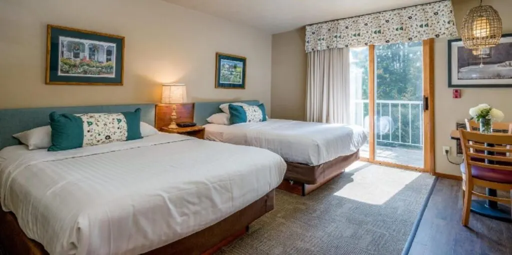 best hotels in Door County, room with two double beds and balcony