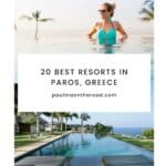 Wondering where to stay in Paros, Greece on your next vacation? Luckily there are plenty of amazing hotels and resorts in Paros to suit every budget. Whether you want to stay in the popular neighborhoods of Parikia and Noussa, or somewhere a little more low-key, this guide to the best resorts in Paros, Greece will help you find the perfect accommodation for you! #Paros #Greece #ParosIsland #GreekIsles #ParosGreece #ParosResorts #VisitParos #PoseidonOfParos #AkrotiriHotel #ParosAgnantiHotel